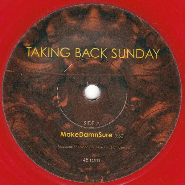 Taking Back Sunday MakeDamnSure 7" singel rød brukt