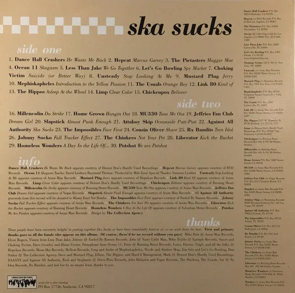 Various Ska Sucks LP samling vinyl brukt
