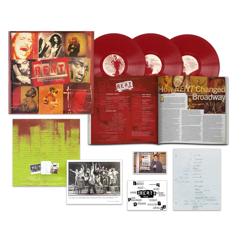Various Artists Rent Broadway 30th Anniversary vinylplate 3LP rød