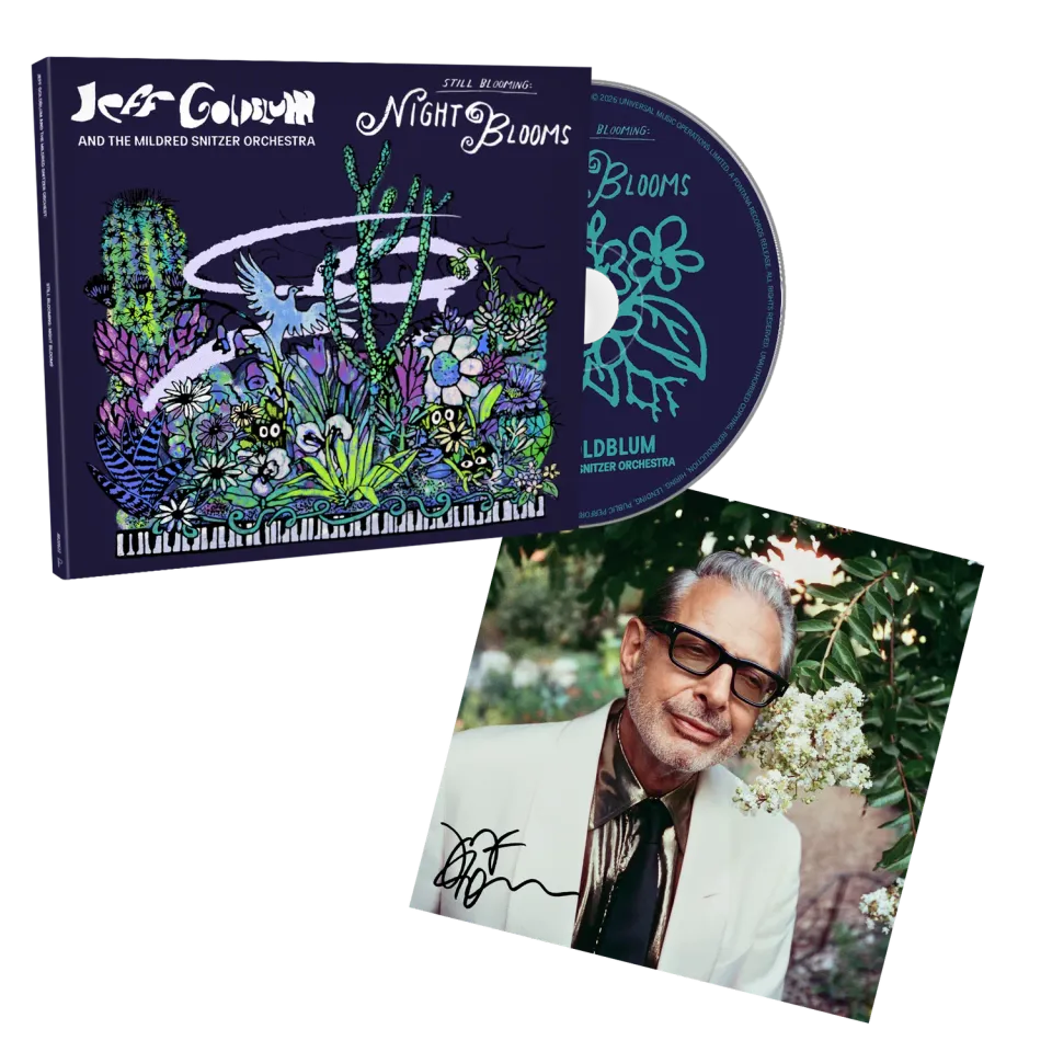 Verve Jeff Goldblum Night Blooms CD signert art card