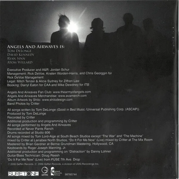 Angels & Airwaves Whisper CD brukt – Geffen 2006 space
