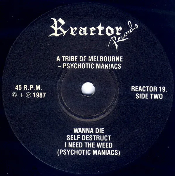 Psychotic Maniacs A Tribe Of Melbourne 7" EP brukt vinyl hardcore