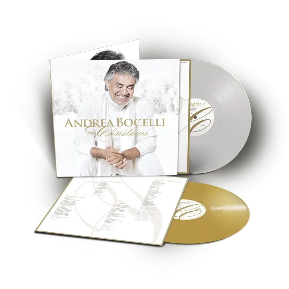 Andrea Bocelli My Christmas 2LP vinyl hvit gull