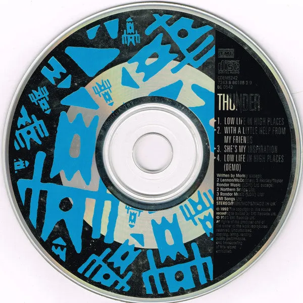 Thunder Low Life In High Places CD singel brukt hard rock