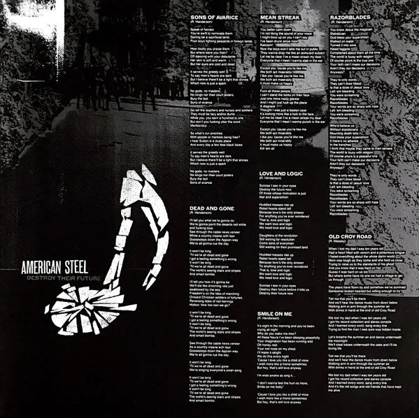 American Steel Destroy Their Future LP brukt svart