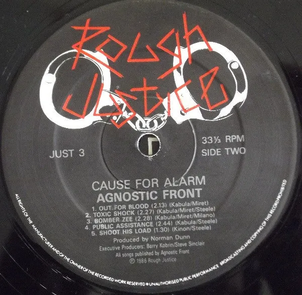 Agnostic Front Cause For Alarm LP brukt – 1986 UK-press