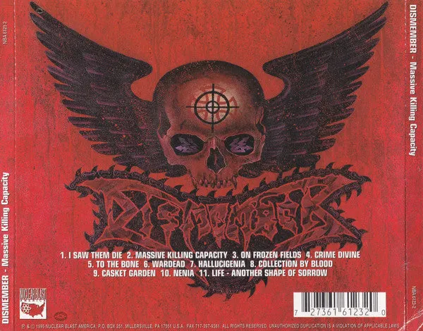 Dismember Massive Killing Capacity CD brukt 1995