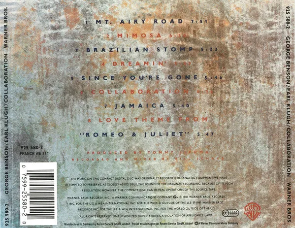 Benson Klugh Collaboration CD album brukt smooth jazz