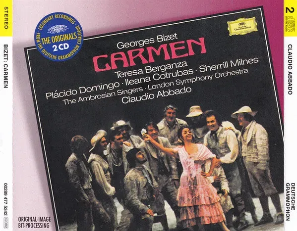 Bizet Carmen Abbado 2xCD remastret opera brukt
