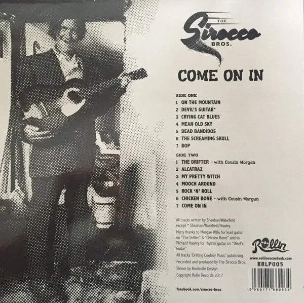 Sirocco Bros Come On In LP vinyl gul brukt rockabilly