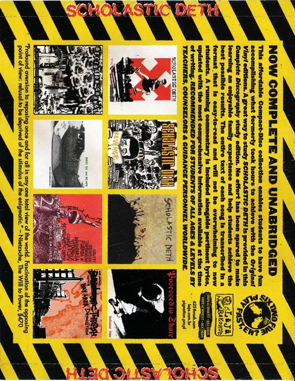 Scholastic Deth Final Examiner CD brukt thrashcore