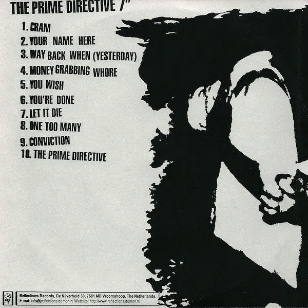 I Hate You. The Prime Directive 7" vinyl brukt hardcore