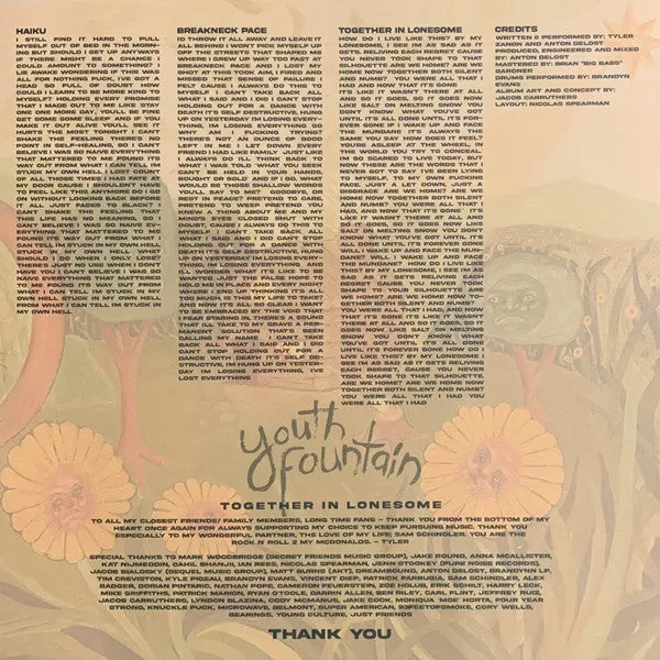Youth Fountain Together In Lonesome LP grønn vinyl ltd