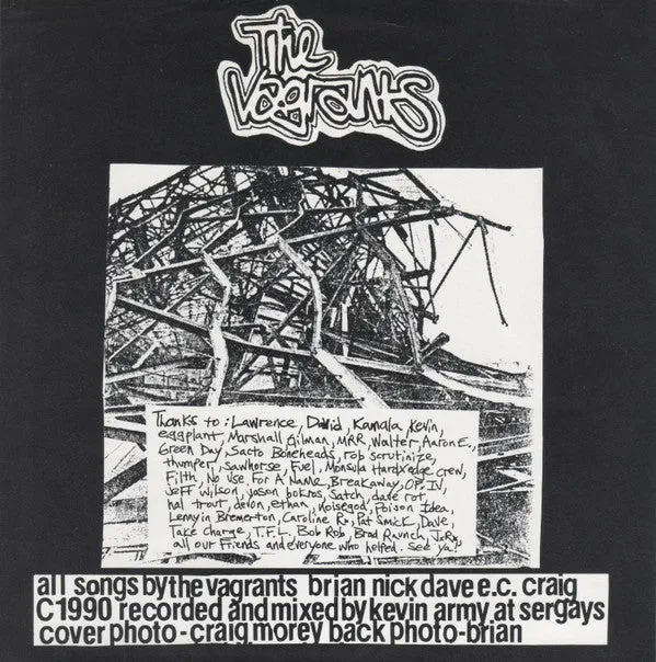 Vagrants Gone 7" EP vinyl brukt punk