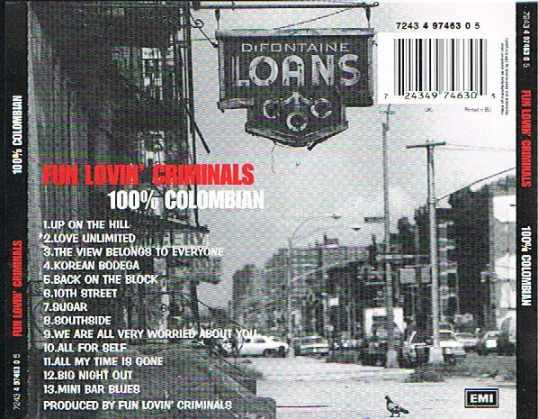 Fun Lovin Criminals 100% Colombian CD album brukt 2CD