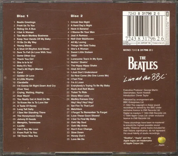 The Beatles Live At The BBC 2xCD album brukt mono