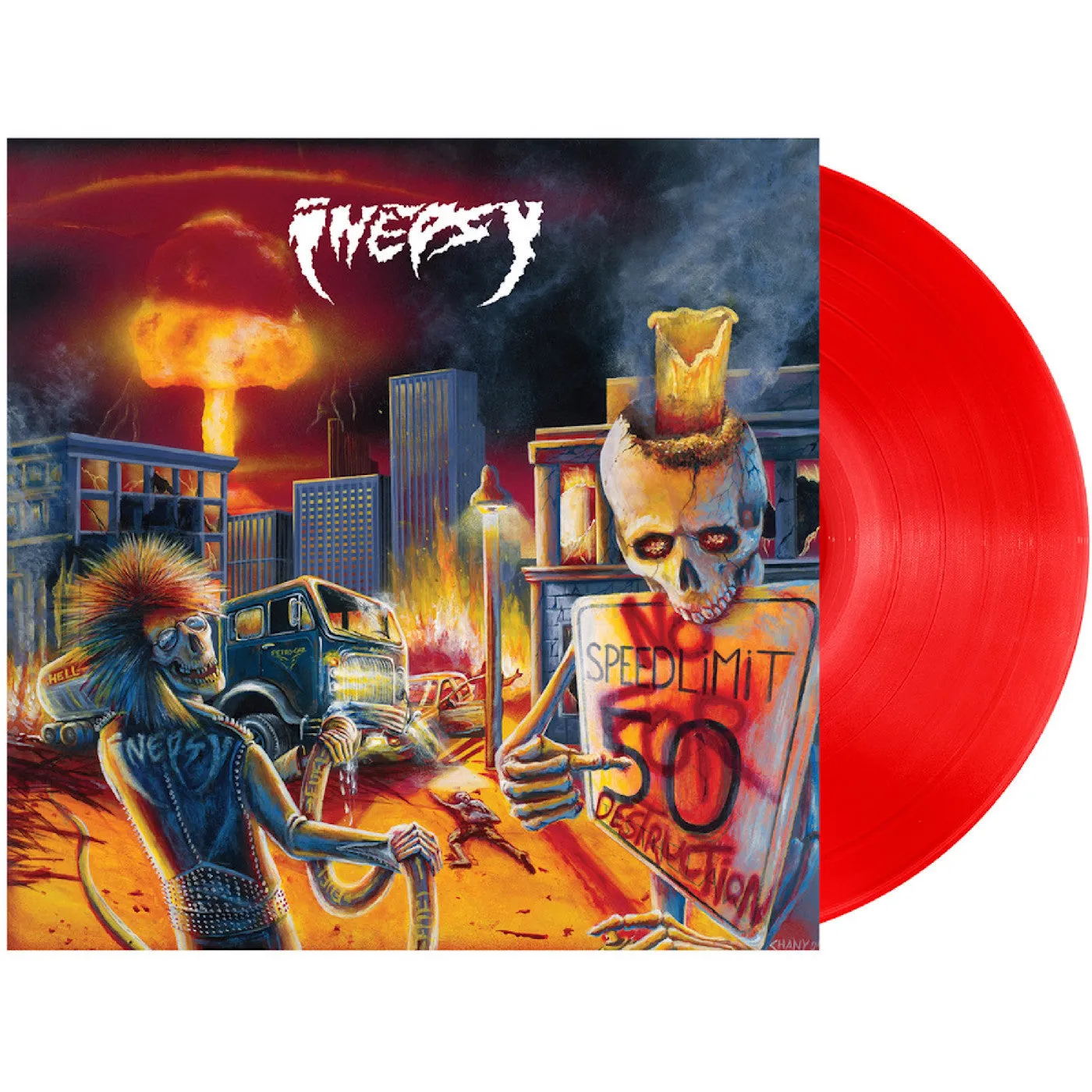 Inepsy No Speed Limit for Destruction LP rød vinyl