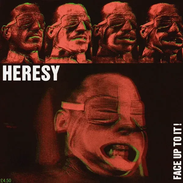 Heresy Face Up To It FACE 01 LP vinylplate hardcore brukt