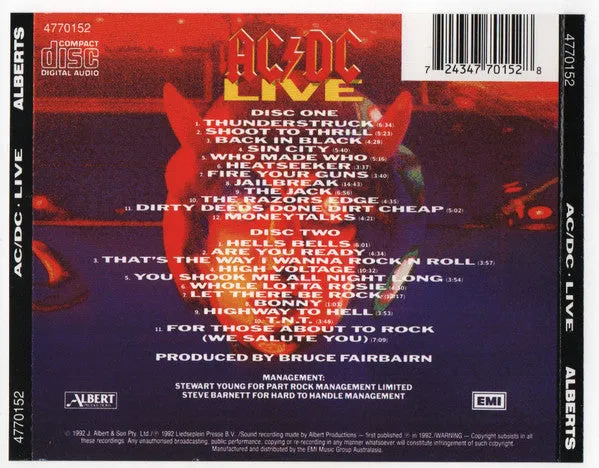 AC/DC Live dobbel-CD Special Collector's Edition hardrock