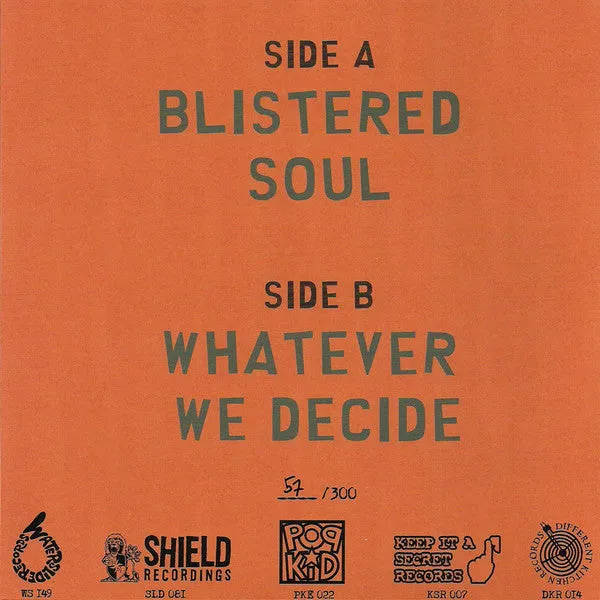 Custody Blistered Soul 7" gul vinyl pop punk