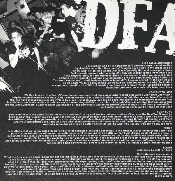DFA Defy False Authority LP vinyl brukt thrash