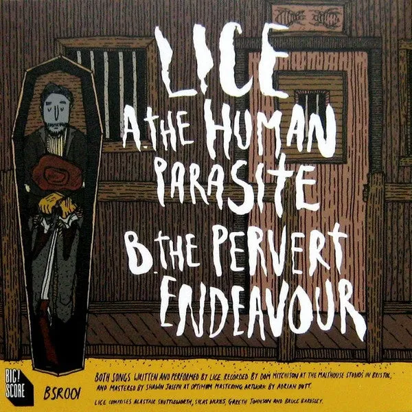 Lice The Human Parasite 7" vinylsingel brukt post-punk