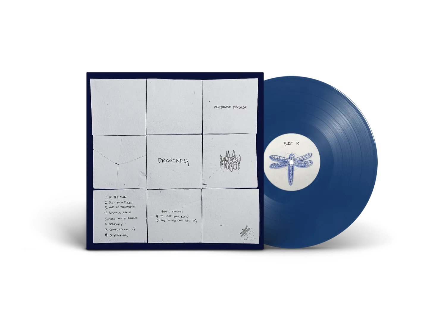 Ava McCoy Dragonfly vinylplate Tile Blue limited