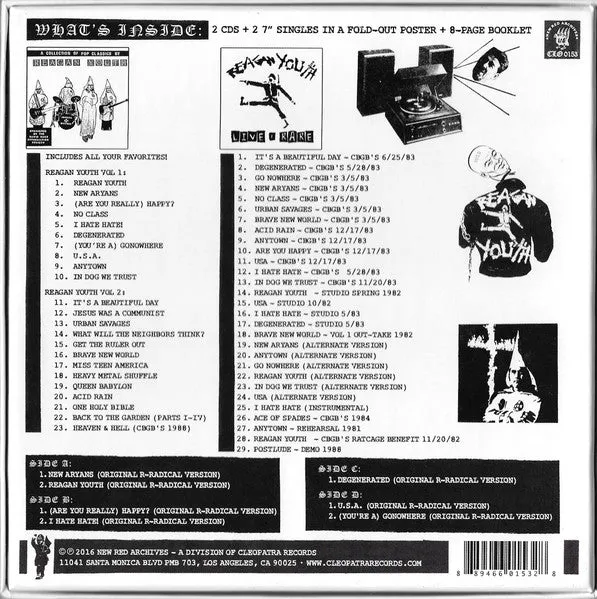 Reagan Youth Youth Anthems boksesett brukt – 2CD+7"