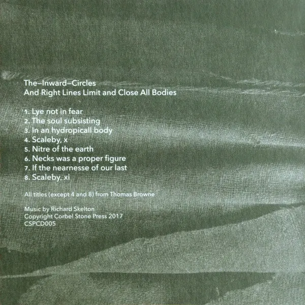 The Inward Circles And Right Lines Limit And Close All Bodies CD brukt ambient