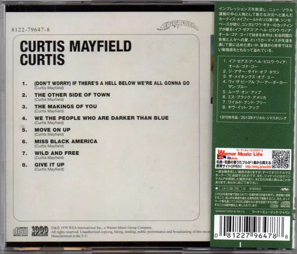 Curtis Mayfield Curtis CD brukt remaster obi 2014