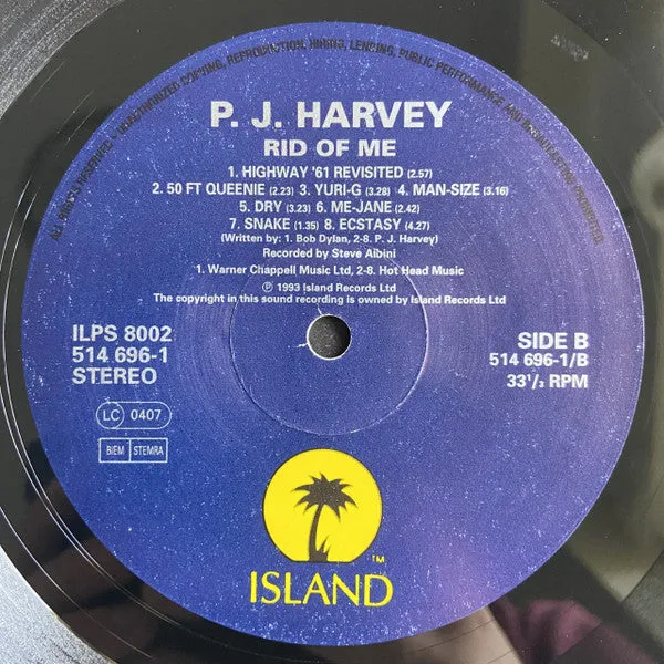 PJ Harvey Rid Of Me LP brukt indie rock