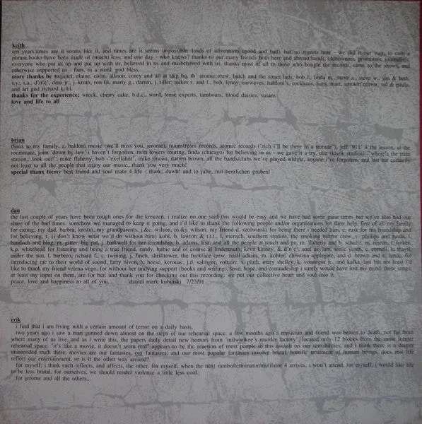 Die Kreuzen Cement LP brukt vinyl alternativ rock