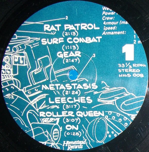Naked Raygun Throb Throb LP vinylplate blå brukt repress