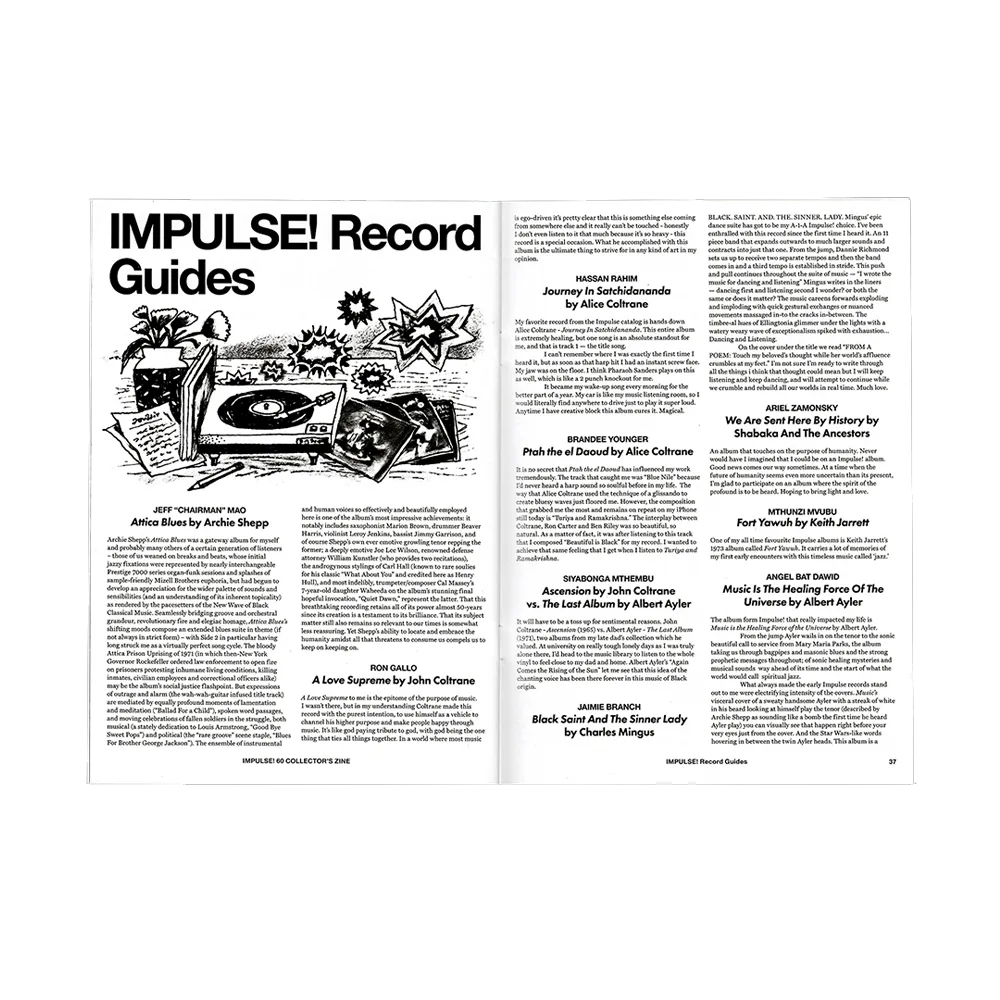Verve Impulse 60 Collector's Zine samlehefte 43 sider