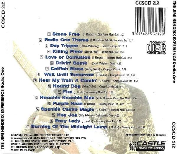 Jimi Hendrix Experience Radio One CD brukt reissue