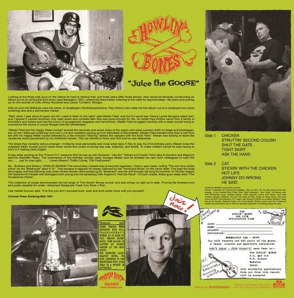 Howlin' Bones Juice The Goose LP grønn vinyl Ltd