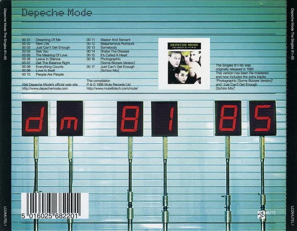 Depeche Mode Singles 81-85 CD remaster samling
