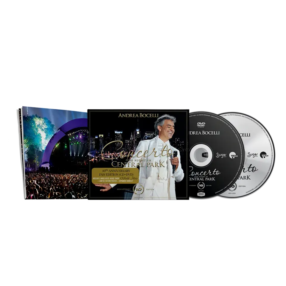 Verve Andrea Bocelli Concerto Central Park CD DVD fan