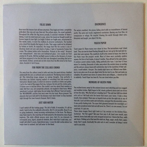 Grand Collapse Far From The Callous Crowd LP vinyl brukt