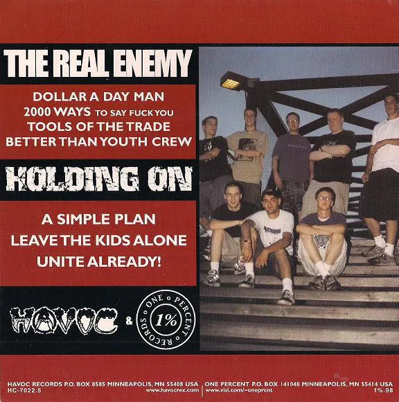 Holding On Real Enemy split 7-tommer brukt