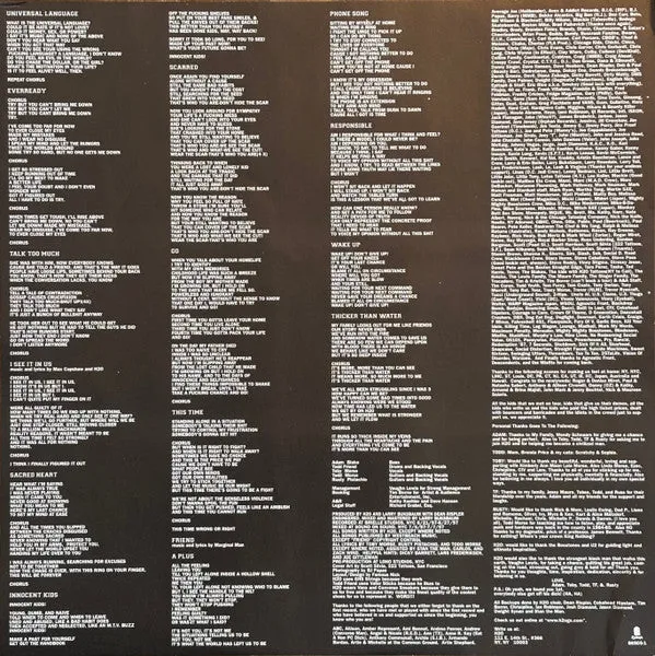 H2O Thicker Than Water vinylplate brukt 1997 Epitaph