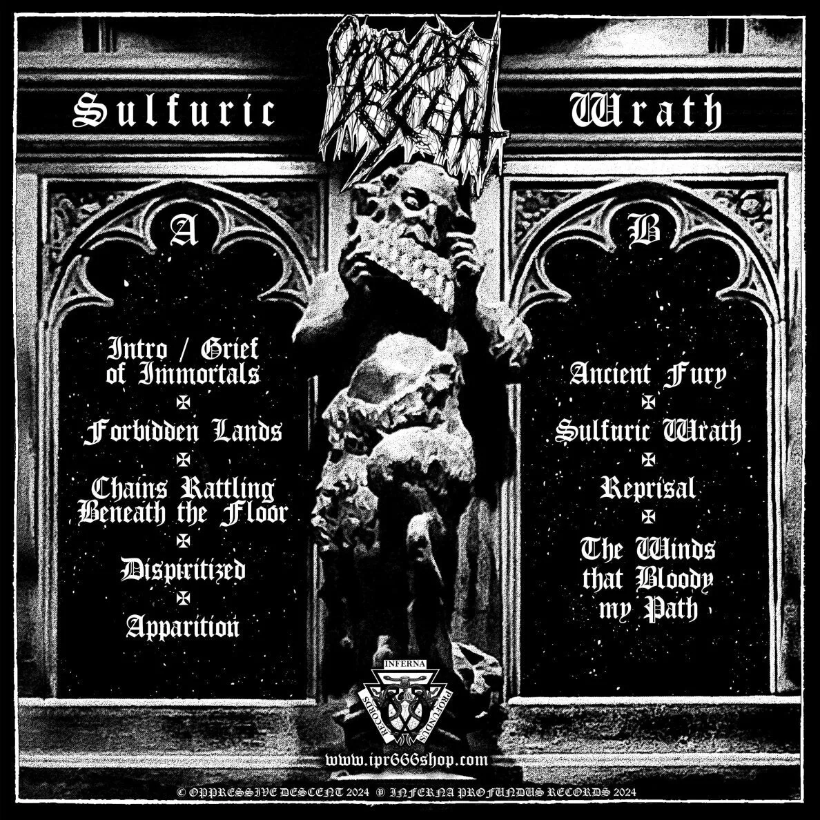 Oppressive Descent Sulfuric Wrath LP 180g vinyl svart