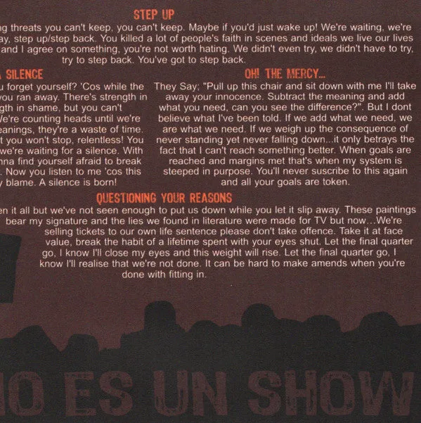 Mercury League La Libertad No Es Un Show CD brukt punk