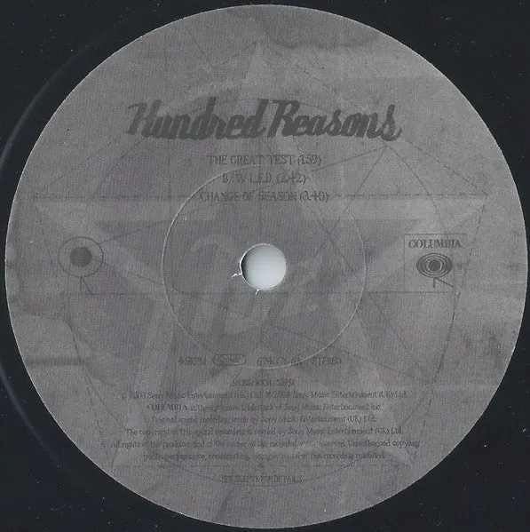 Hundred Reasons The Great Test 7" vinyl brukt nummerert