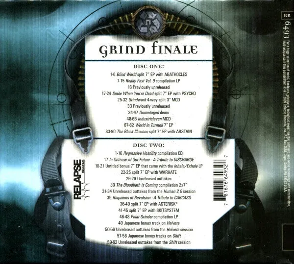 Nasum Grind Finale 2xCD samling digibook grindcore
