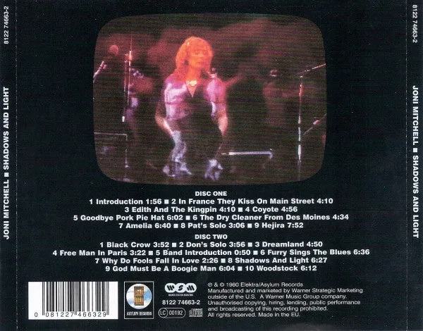 Joni Mitchell Shadows And Light 2xCD live brukt